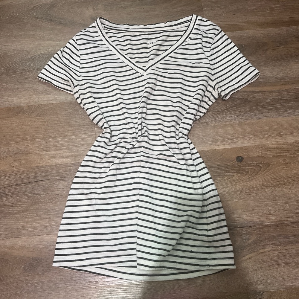 Striped V-Neck Tee